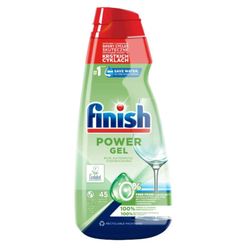 Засіб для миття посуду Finish Power All in One Gel 0%, 900 мл